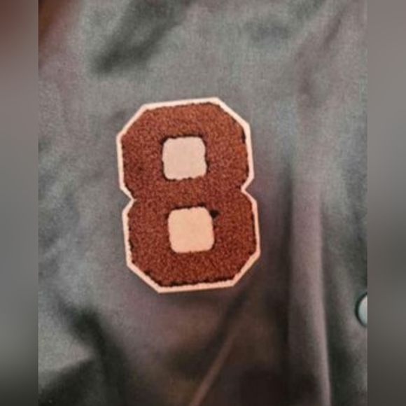 Vintage American Eagle Green Satin jacket with appliques - Picture 4 of 7